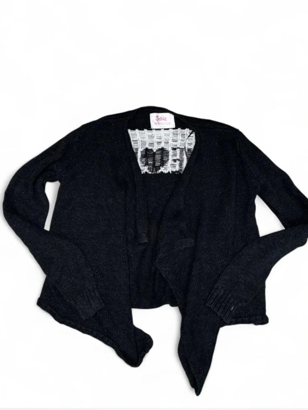 Justice Black Sweater with White 